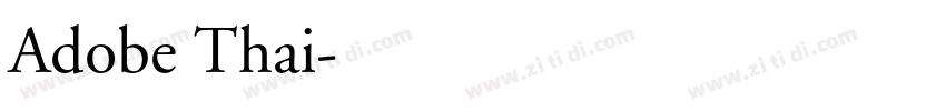 Adobe Thai字体转换